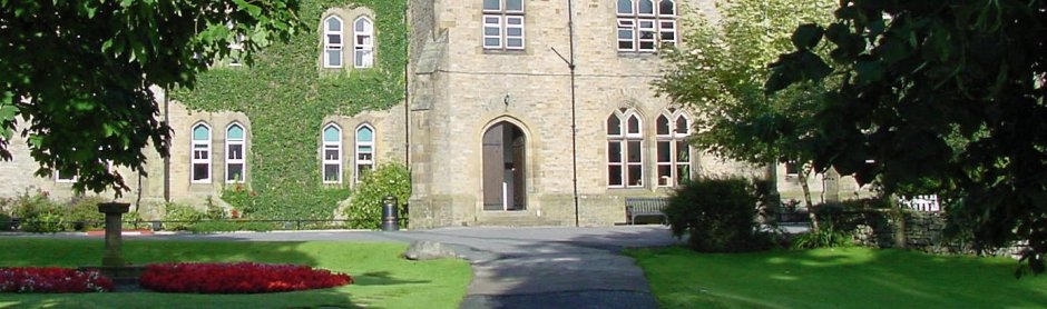 The front entrance of Giggleswick school - location of the Summer Tennis Camp