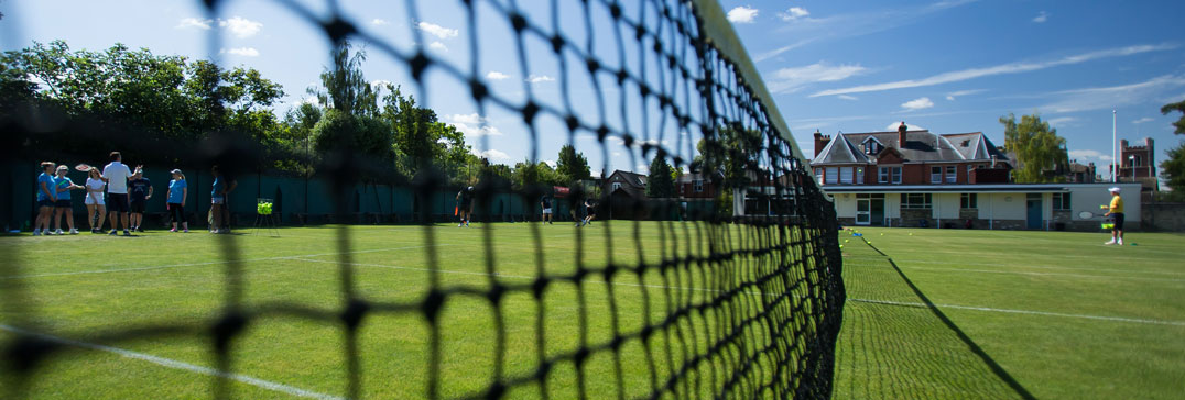Grass court in Cambridge Tennis Camp