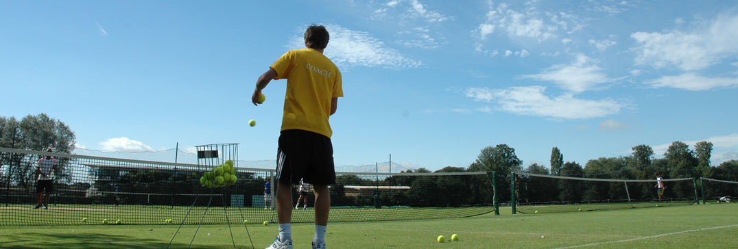  Tennislehrer auf den Rasenplätzen